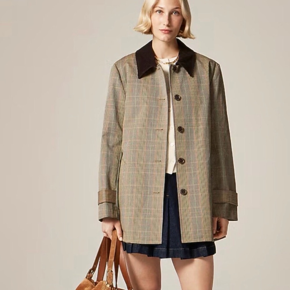 NWT M J.Crew Barn Jacket™ in plaid double-faced cotton